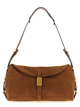 PINKO Saddle Horizontal Brown Cowhide Shoulder Bag