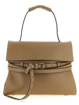 Moschino Beige Napa Leather Tie Me Shoulder Bag