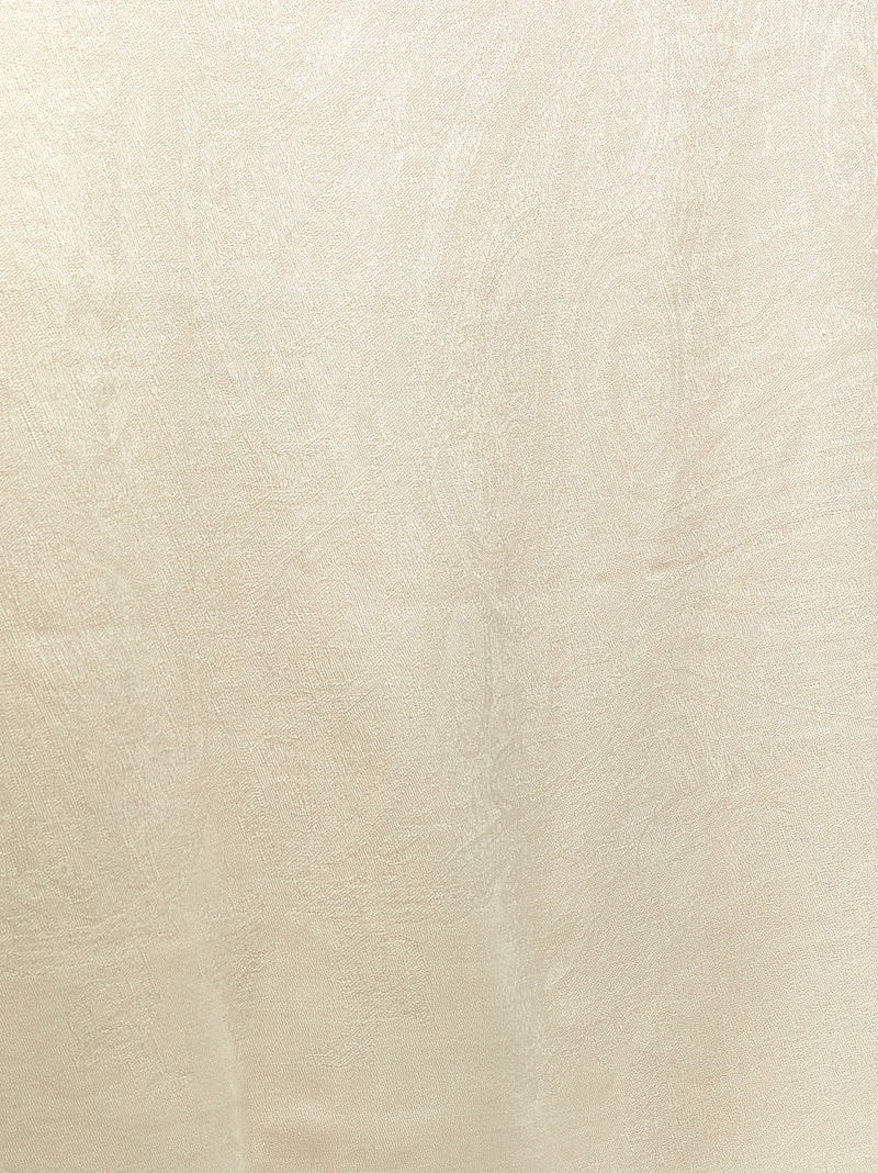 Max Mara MxaPalmeti Beige Wool and Silk Scarf