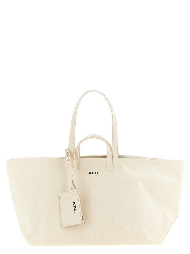 A.P.C. Le Drummer Toile Beige Cotton Tote Bag