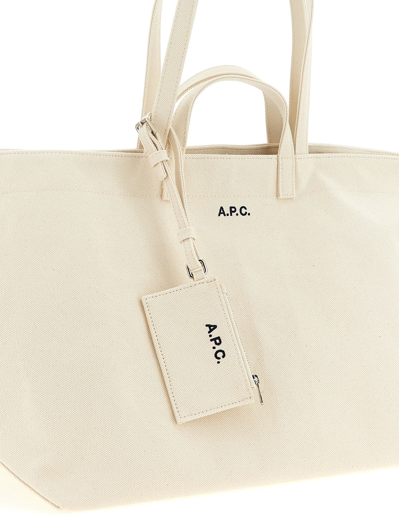 A.P.C. Le Drummer Toile Beige Cotton Tote Bag