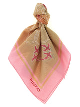 PINKO ‘Valzer’ Multicolor Cotton Scarf