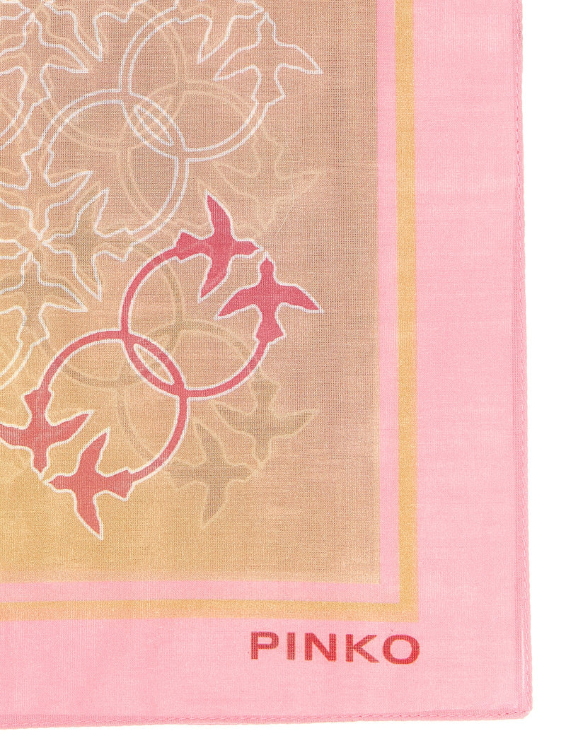 PINKO ‘Valzer’ Multicolor Cotton Scarf