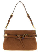 PINKO Belt Mini Brown Lamb Leather Shoulder Bag