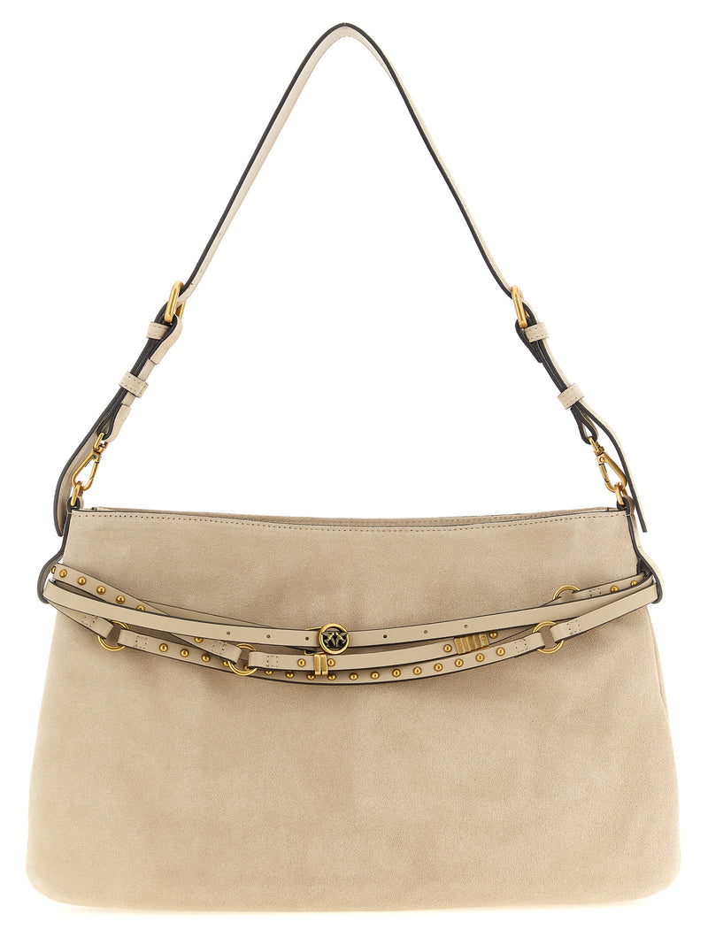 PINKO Beige Cowhide Shoulder Bag - Elegant and Versatile
