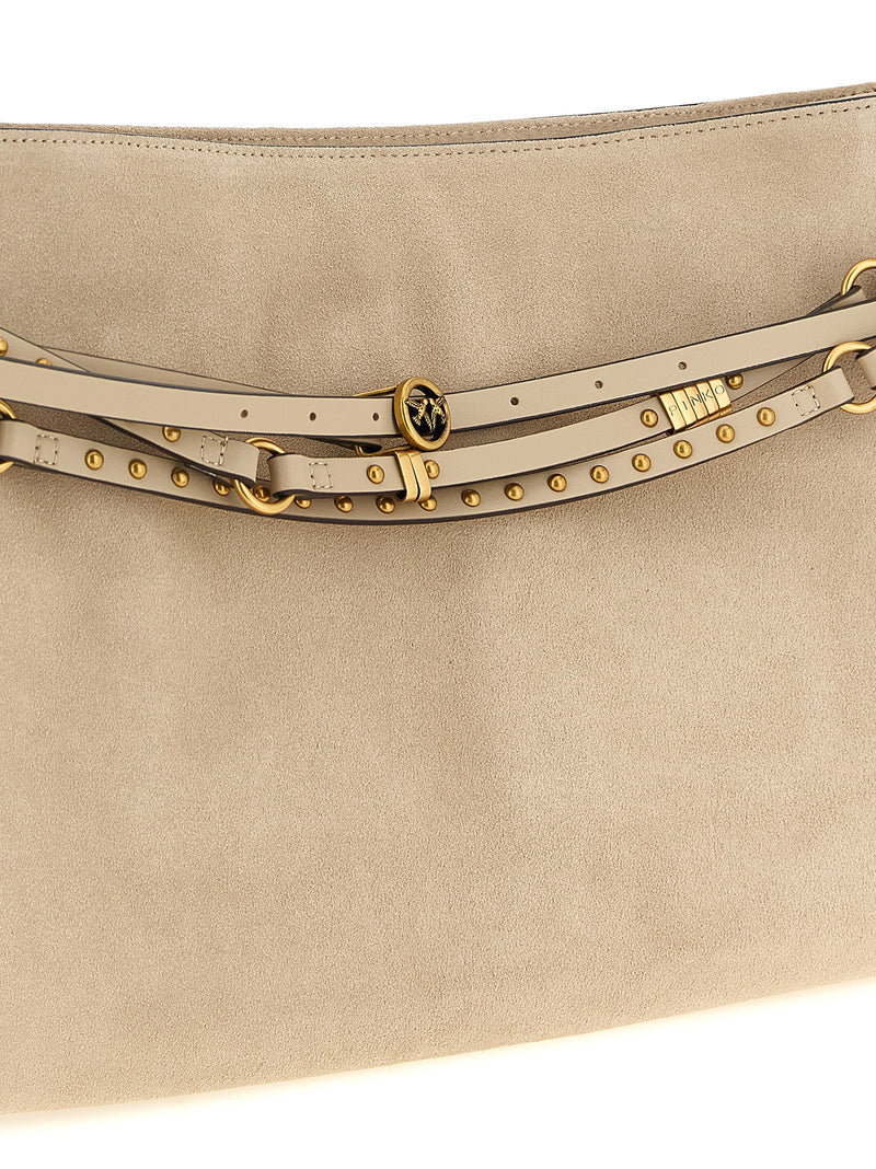 PINKO Beige Cowhide Shoulder Bag - Elegant and Versatile