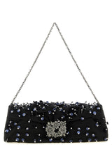 Roger Vivier Black Viscose Clutch Bag