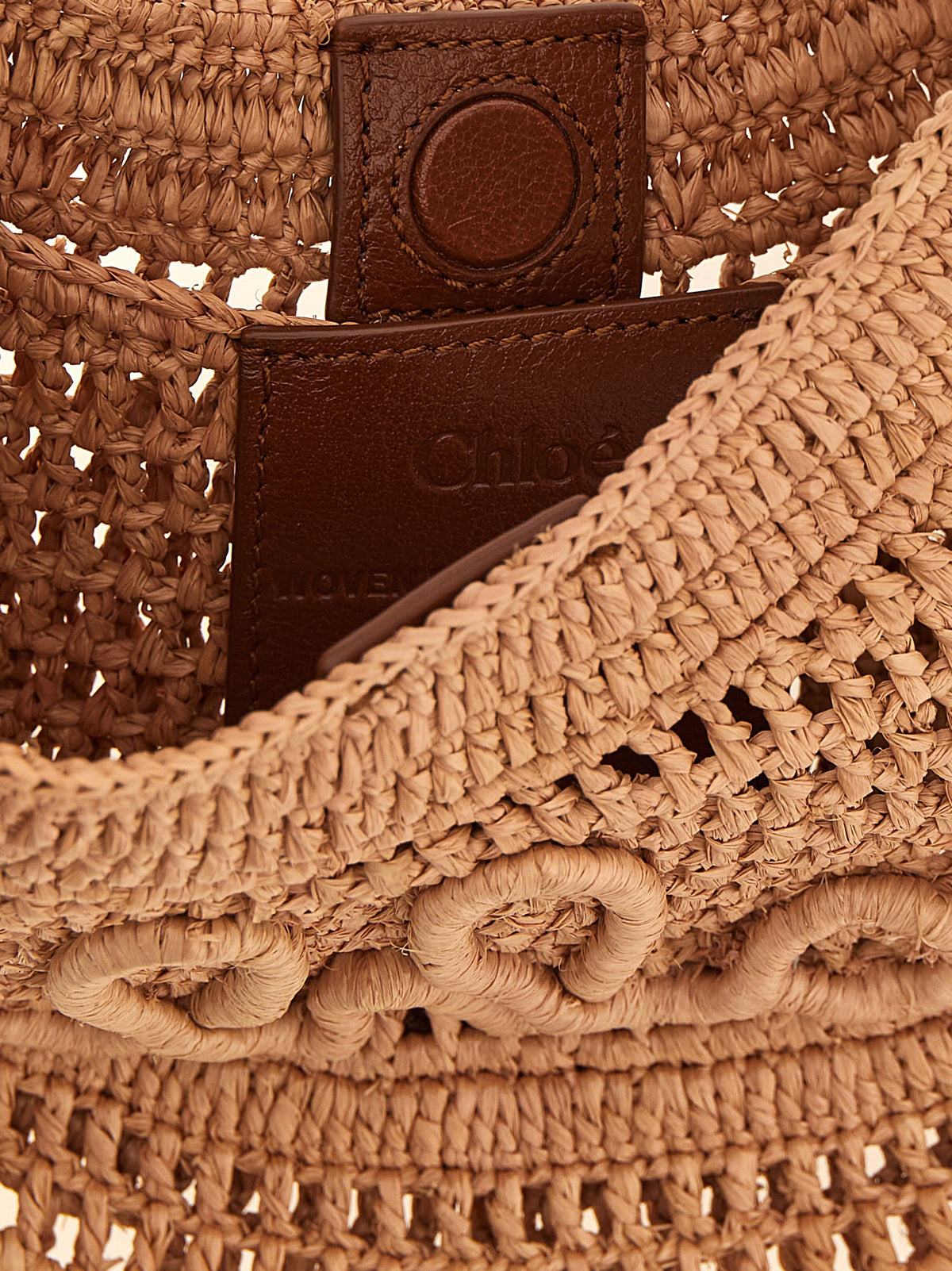 Sac à main Chloé en raphia multicolore
