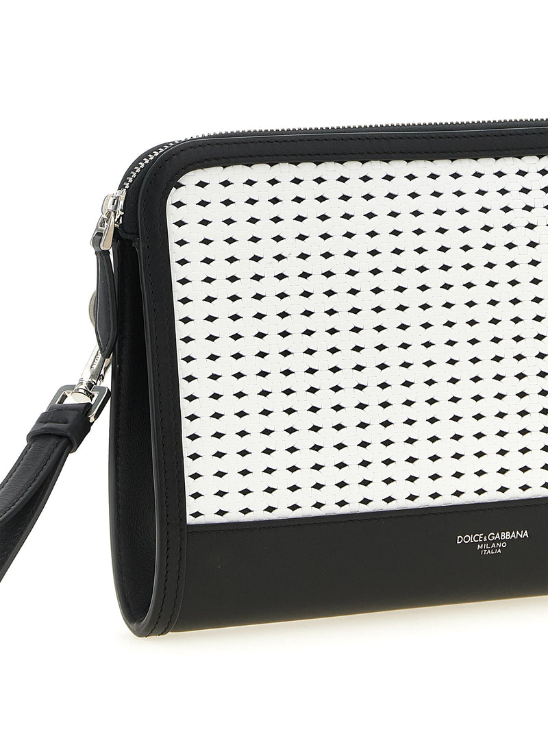 Dolce & Gabbana Bicolor Calfskin Clutch Bag