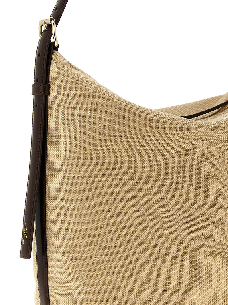 A.P.C. Vera Beige Cotton Shoulder Bag - Chic & Functional