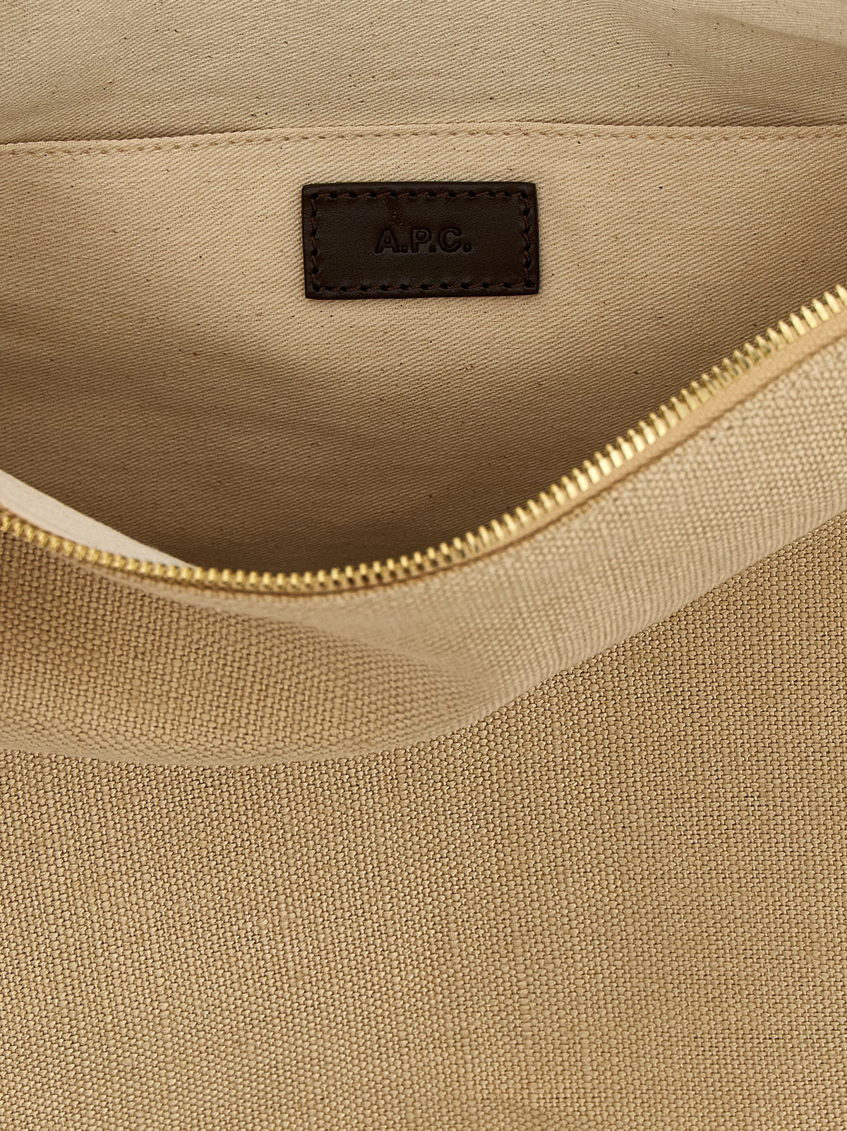 A.P.C. Vera Beige Cotton Shoulder Bag - Chic & Functional