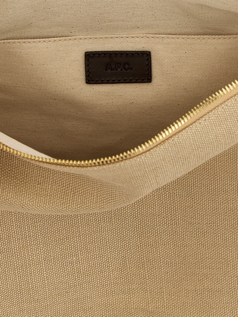 A.P.C. Vera Beige Cotton Shoulder Bag - Chic & Functional