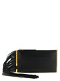 Elisabetta Franchi Black Leather Clutch Bag