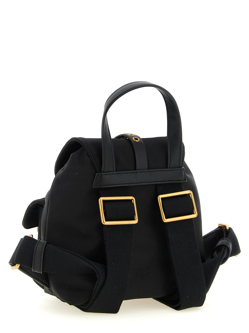 PINKO Black Nylon Mini Backpack - Stylish & Functional