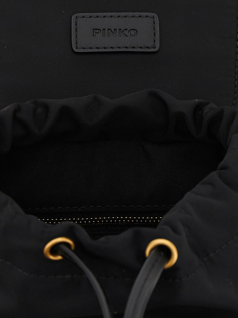 PINKO Black Nylon Mini Backpack - Stylish & Functional