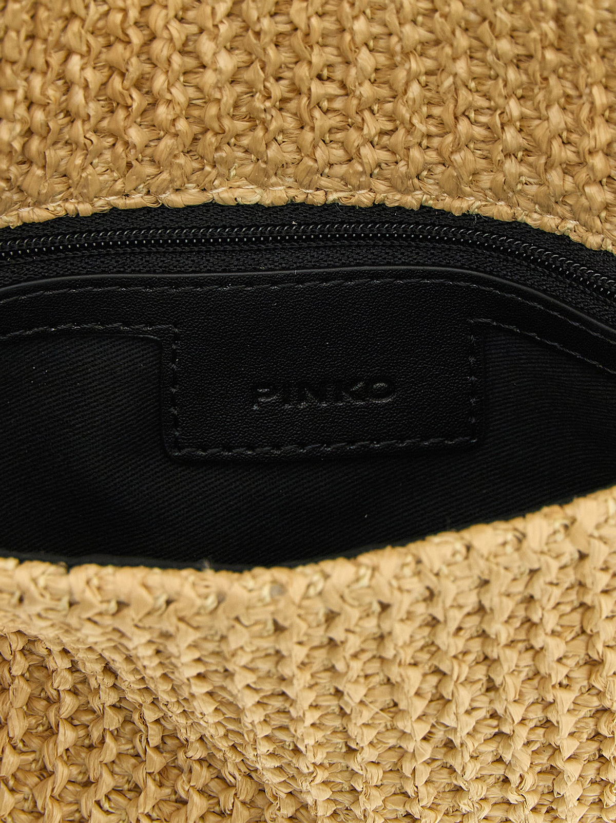 PINKO Love Click Soft Horizontal Beige Clutch Bag