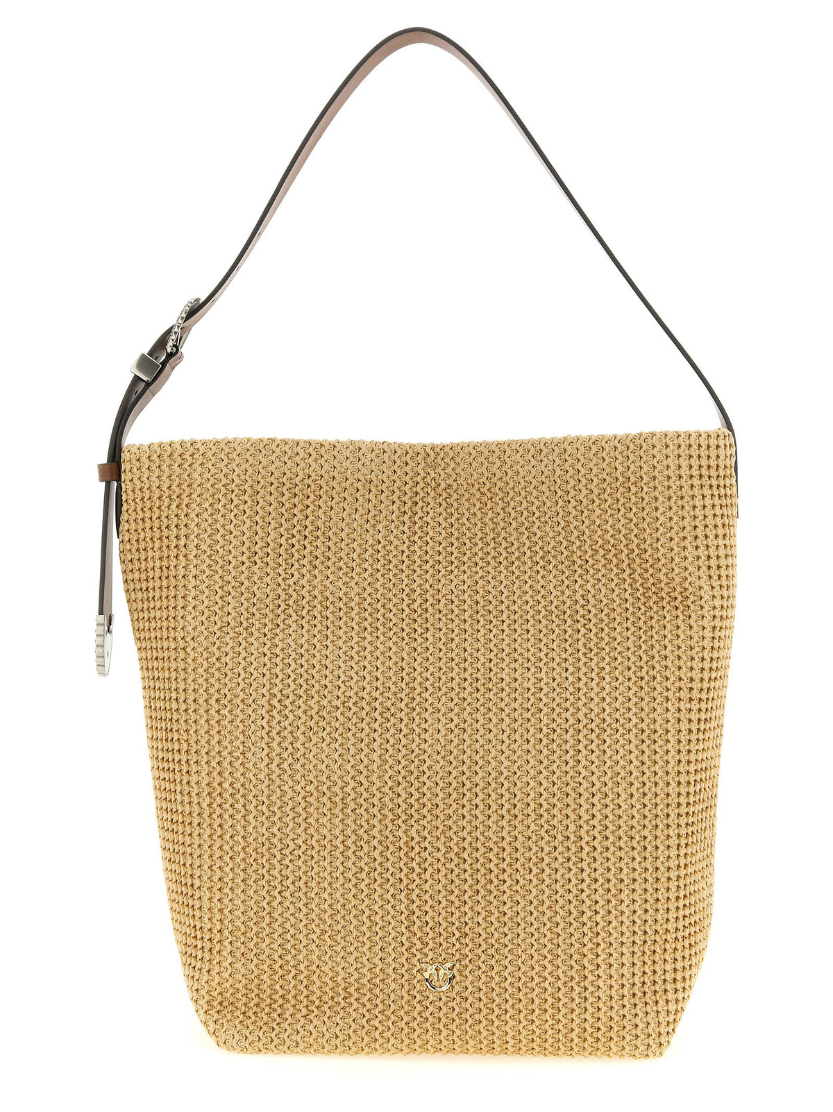 PINKO Beige Cowhide Shoulder Bag - Chic and Stylish
