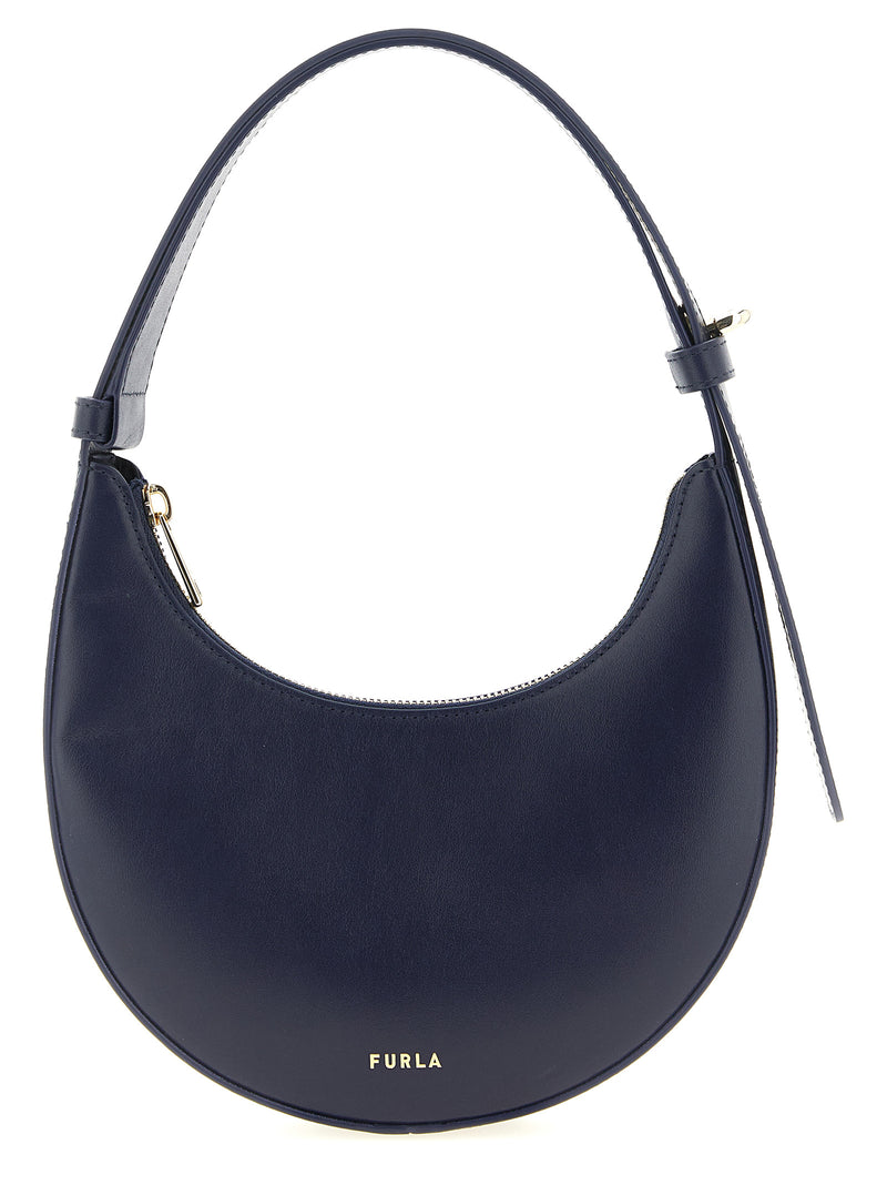 Furla Blue Calfskin Delizia Mini Shoulder Bag