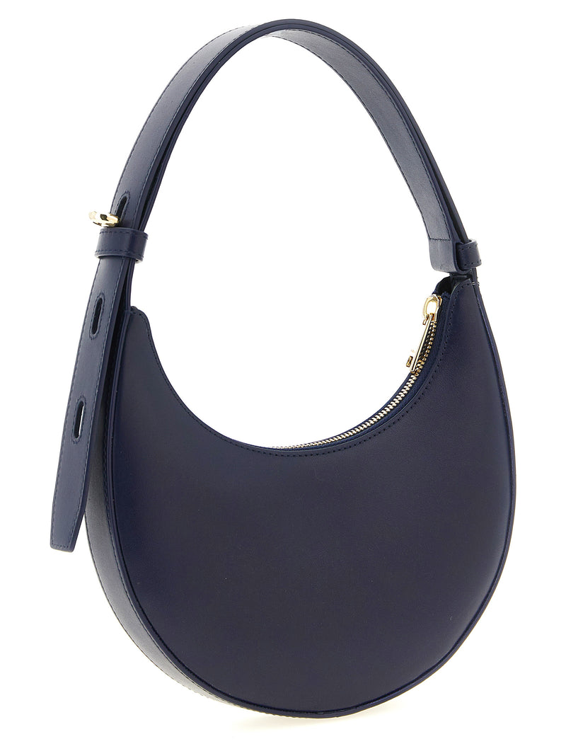 Furla Blue Calfskin Delizia Mini Shoulder Bag
