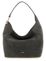 Furla Lara Gray Calfskin Shoulder Bag