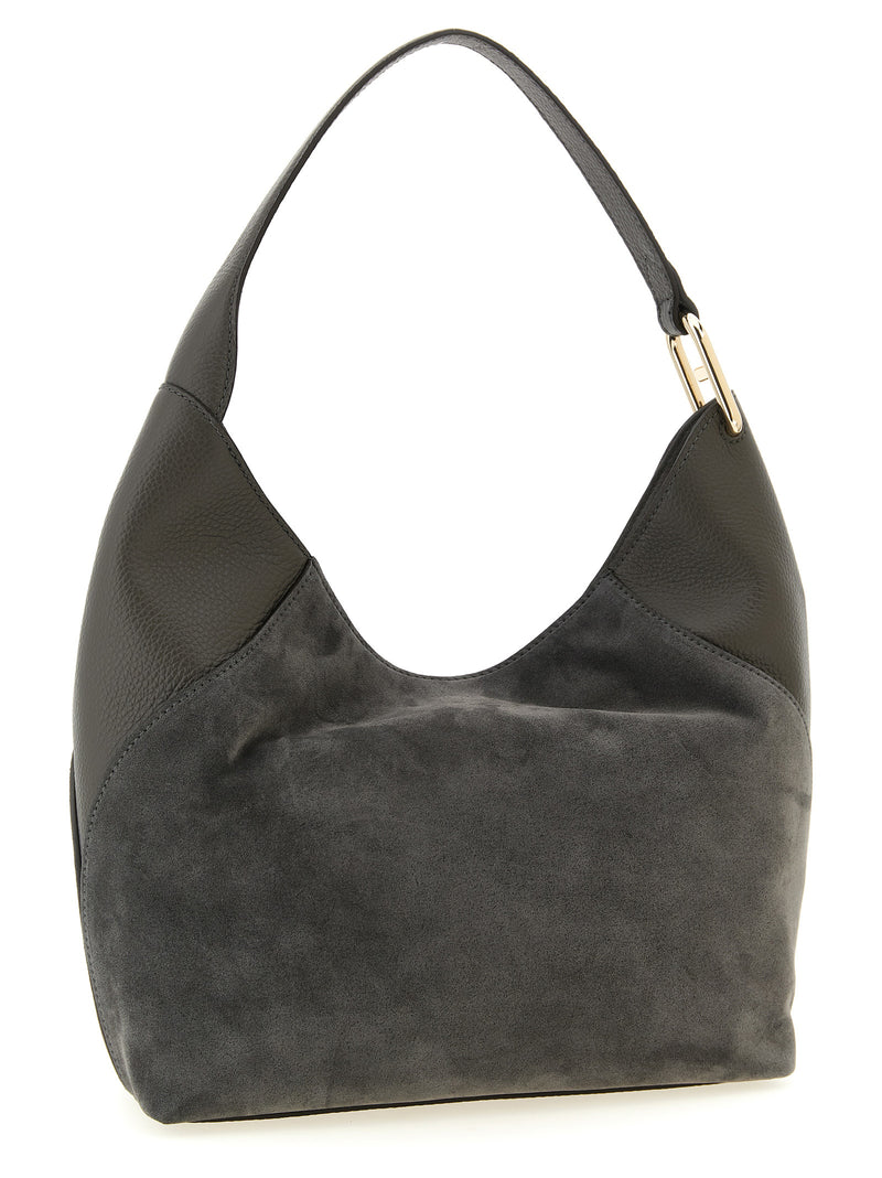 Furla Lara Gray Calfskin Shoulder Bag