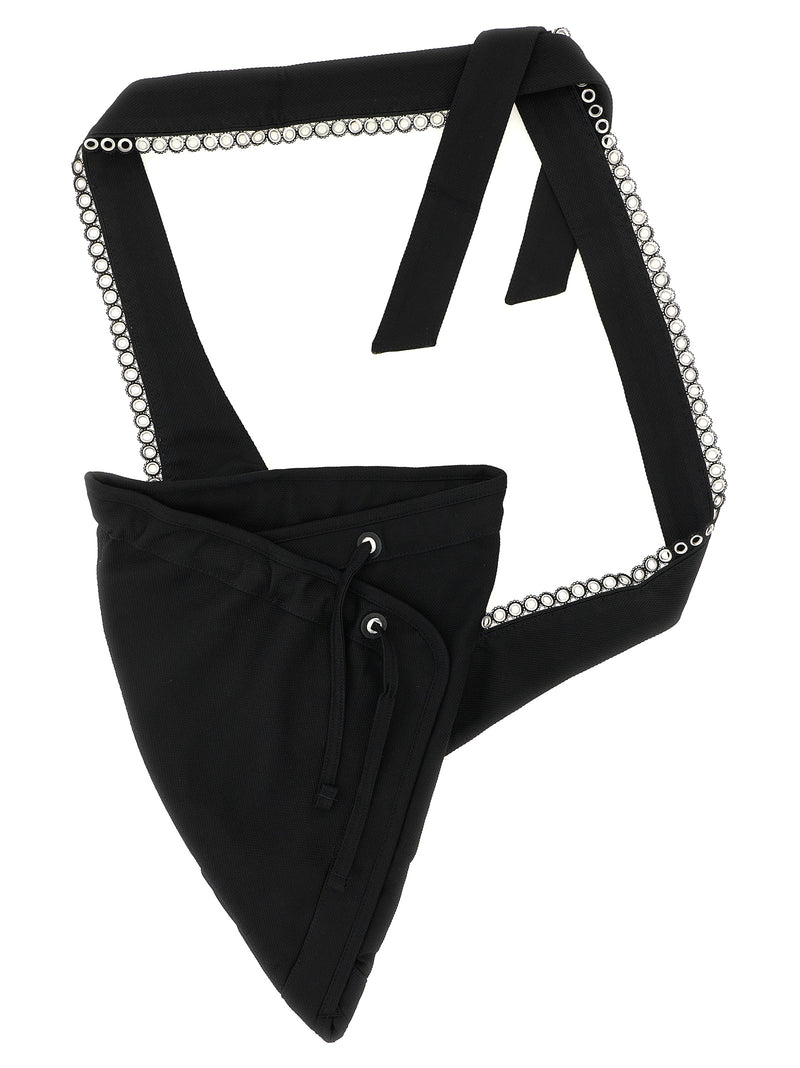 Kiko Kostadinov Kest Black Cotton Crossbody Bag