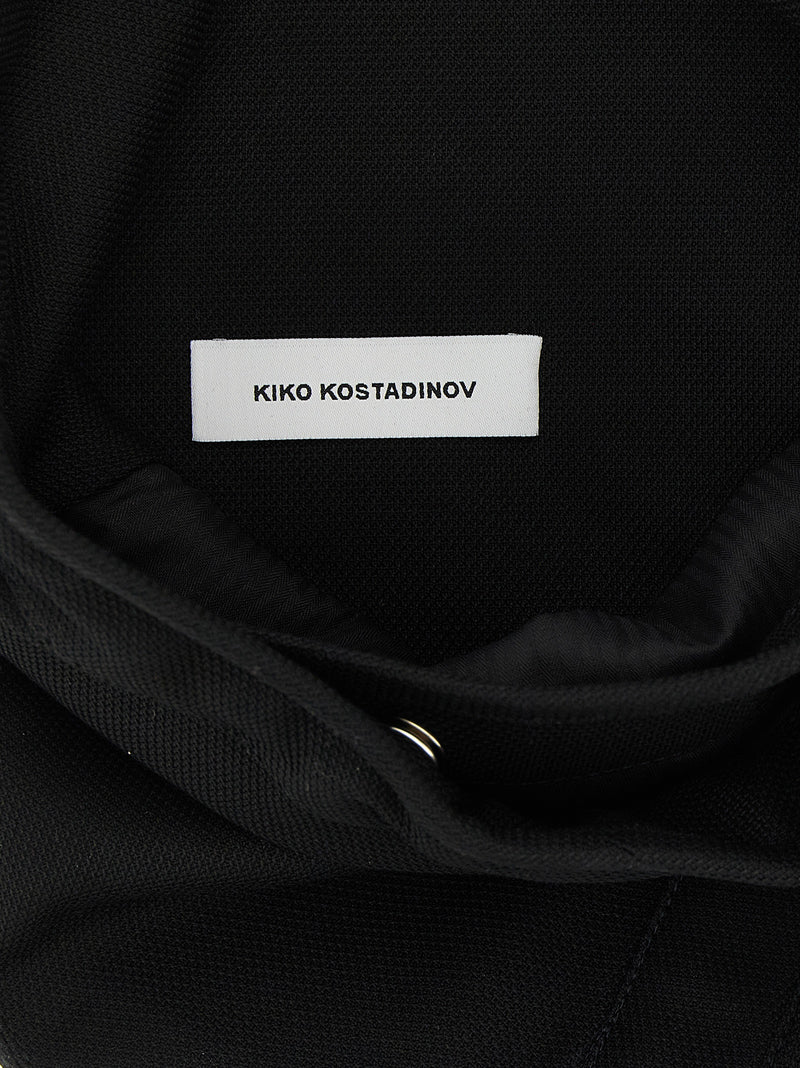 Kiko Kostadinov Kest Black Cotton Crossbody Bag