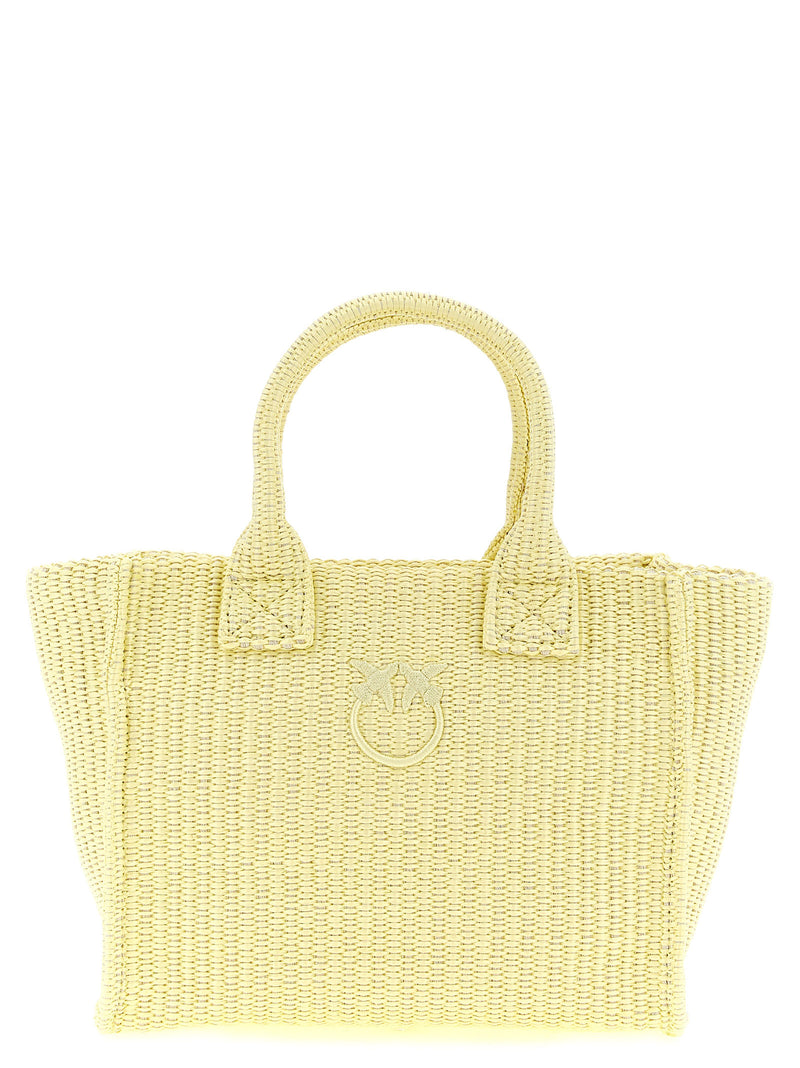 PINKO Bicolor Polypropylene Tote Bag - Beach Mini Shopping Bag