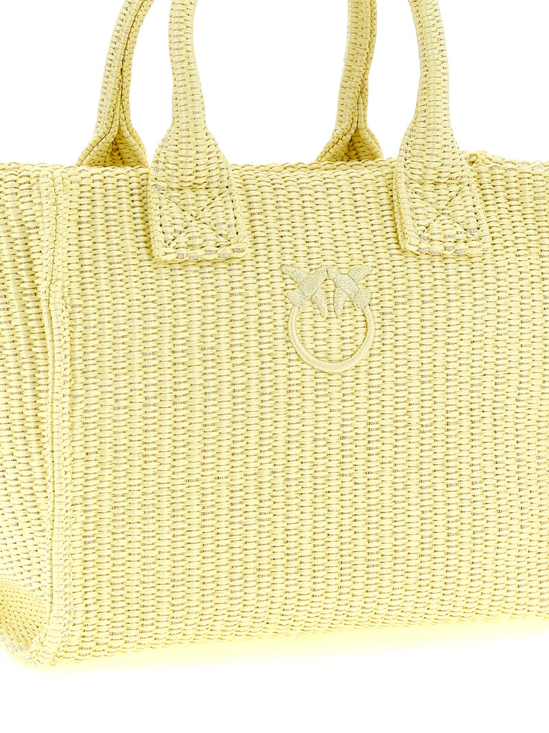 PINKO Bicolor Polypropylene Tote Bag - Beach Mini Shopping Bag