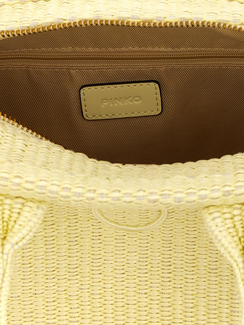 PINKO Bicolor Polypropylene Tote Bag - Beach Mini Shopping Bag