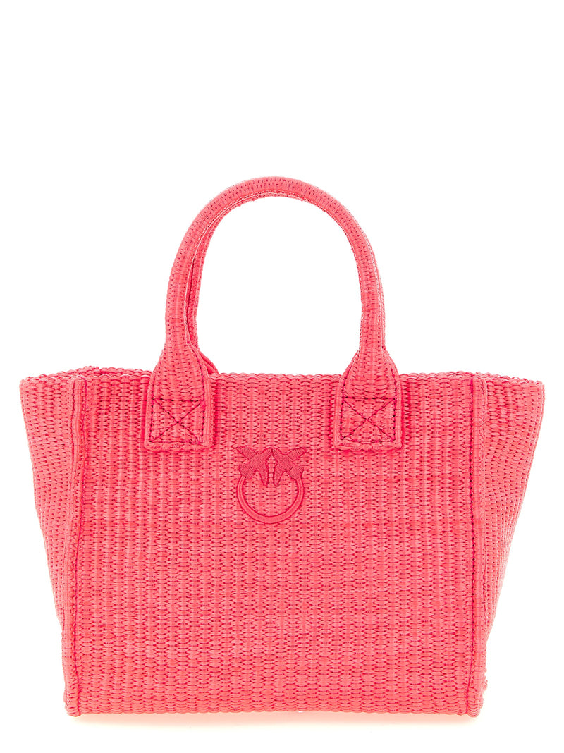 PINKO Fuchsia Beach Mini Shopping Tote Bag