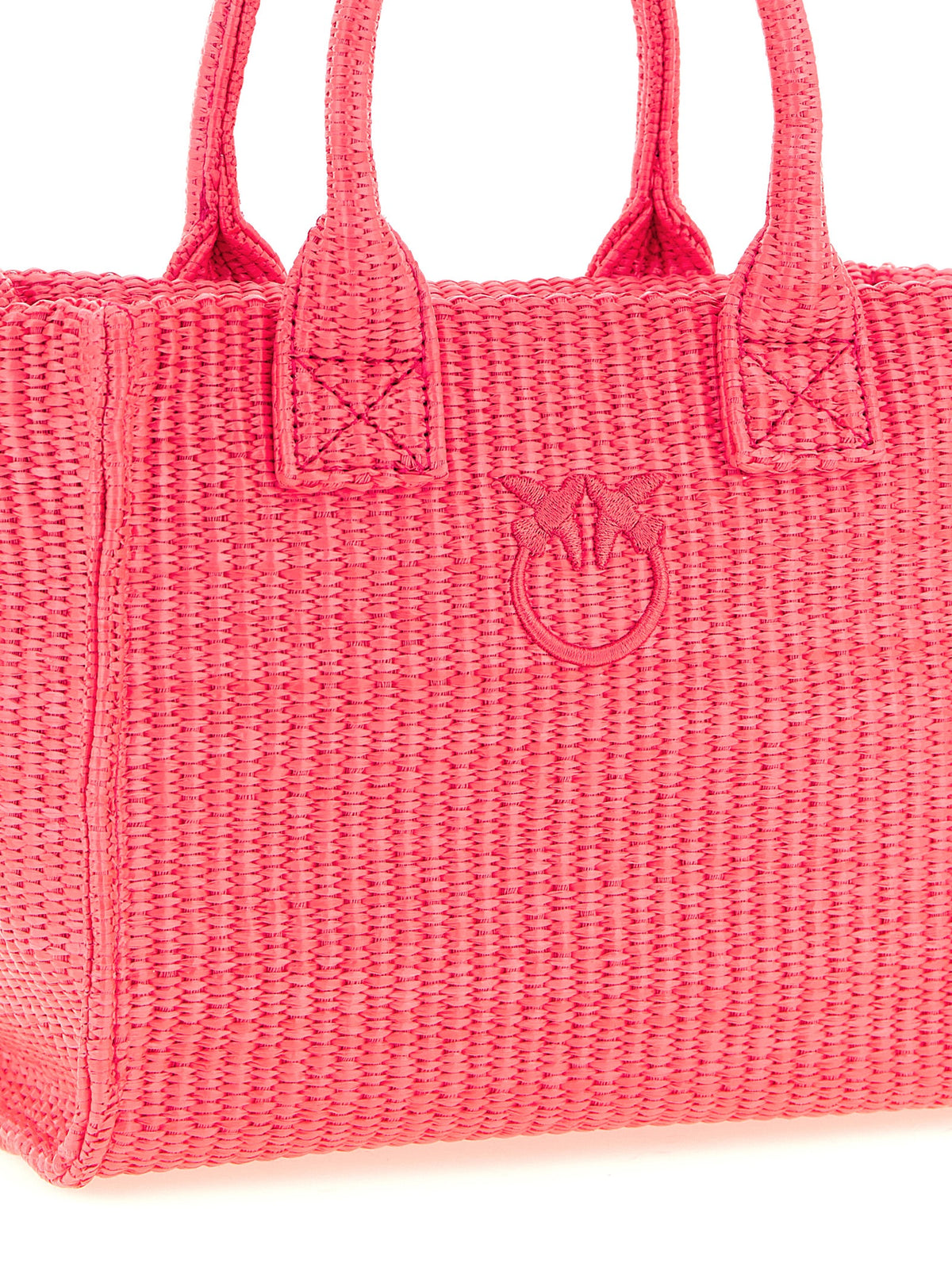 PINKO Fuchsia Beach Mini Shopping Tote Bag