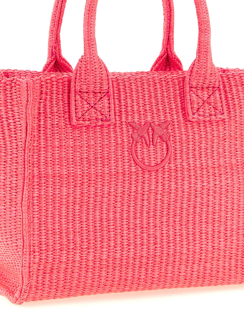 PINKO Fuchsia Beach Mini Shopping Tote Bag