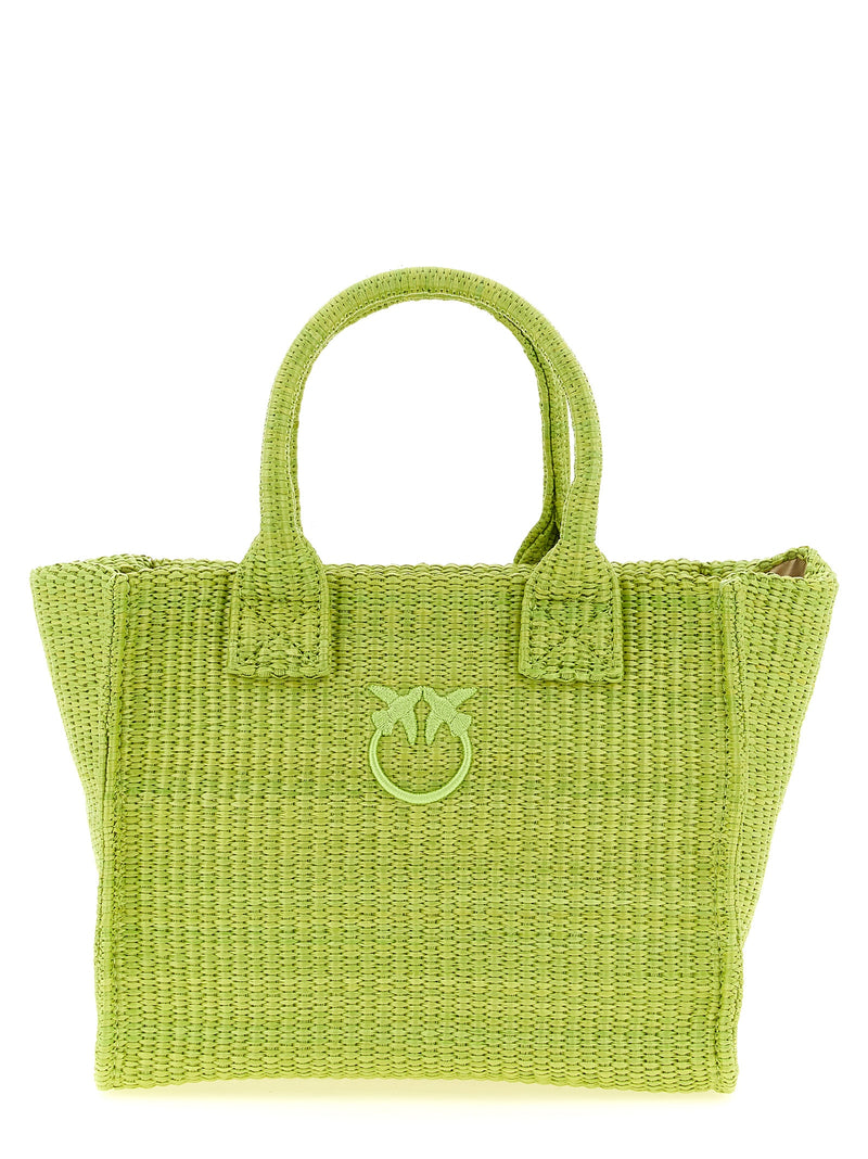 PINKO Bicolor Polypropylene Tote Bag - Beach Mini Shopping Bag