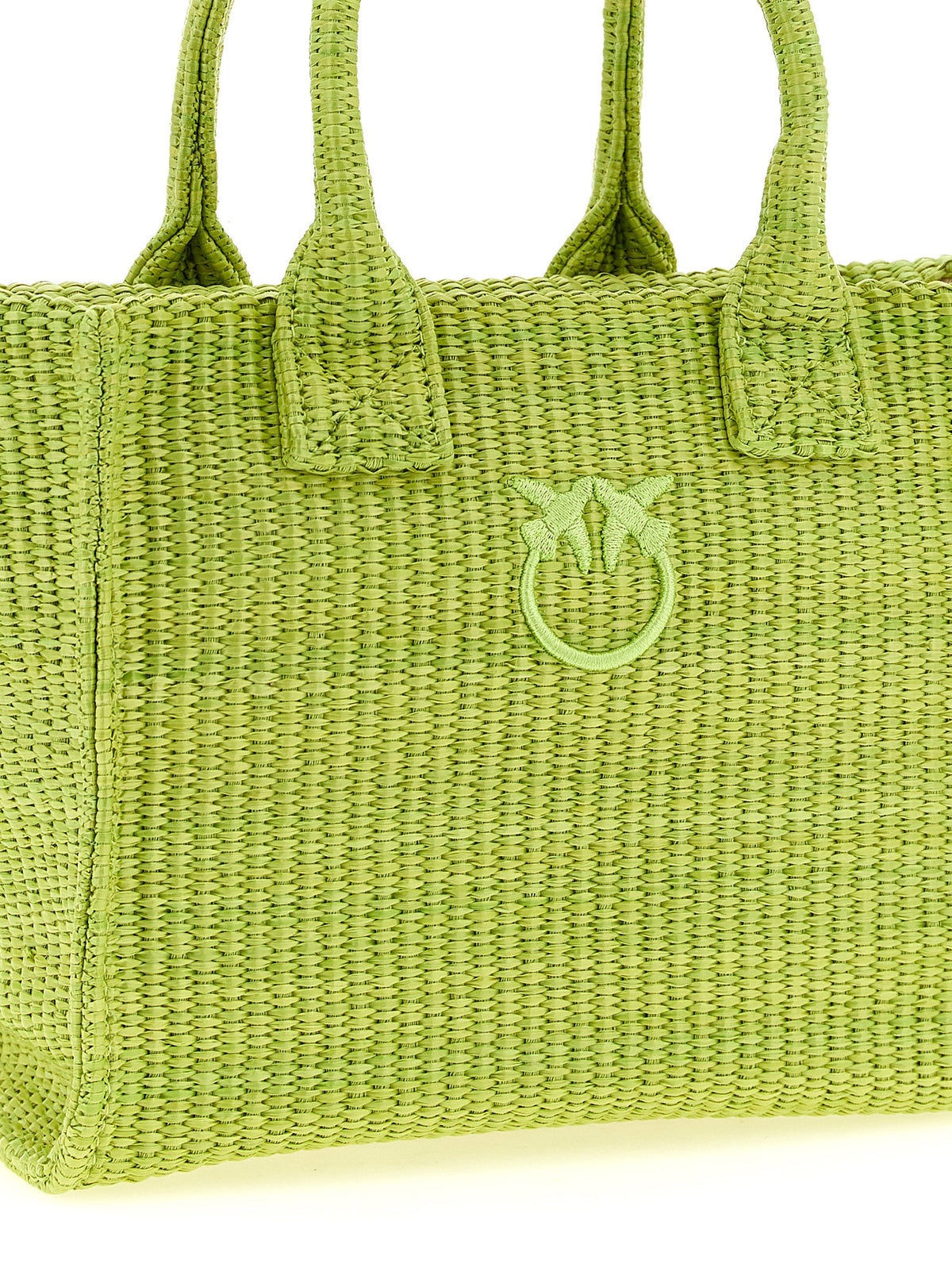 PINKO Bicolor Polypropylene Tote Bag - Beach Mini Shopping Bag