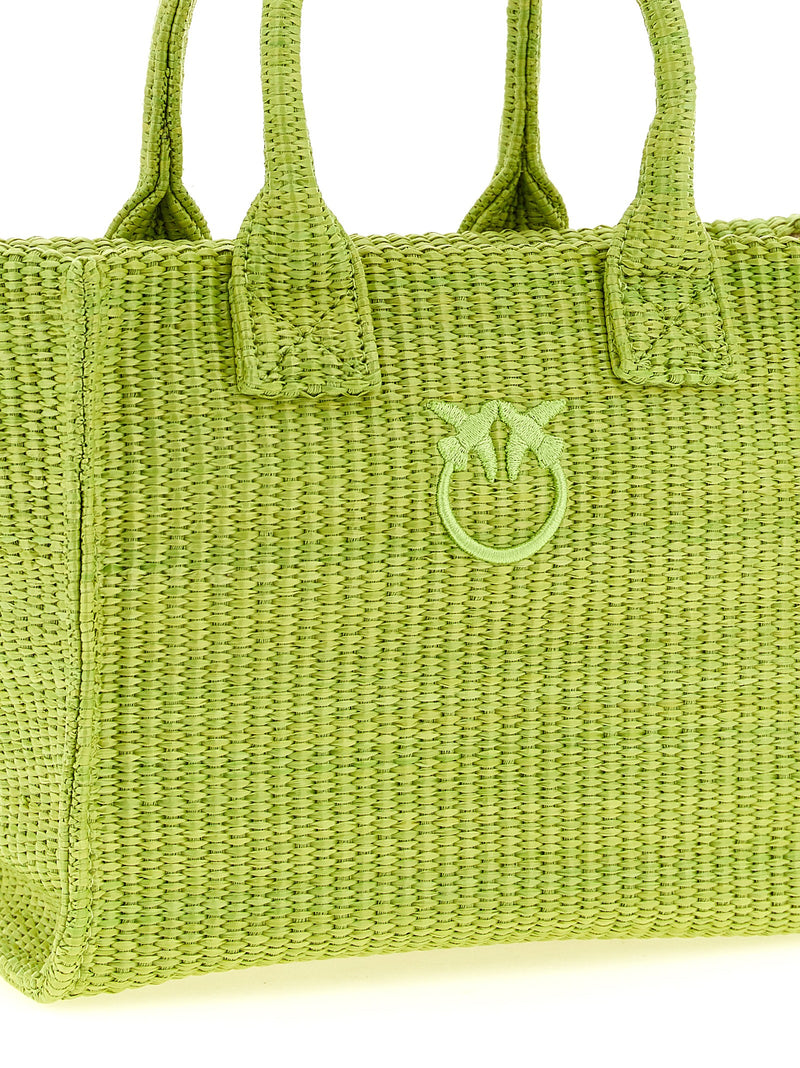 PINKO Bicolor Polypropylene Tote Bag - Beach Mini Shopping Bag