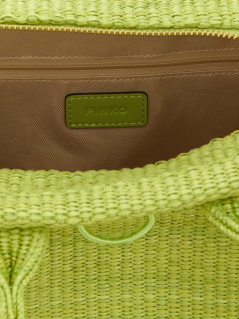PINKO Bicolor Polypropylene Tote Bag - Beach Mini Shopping Bag