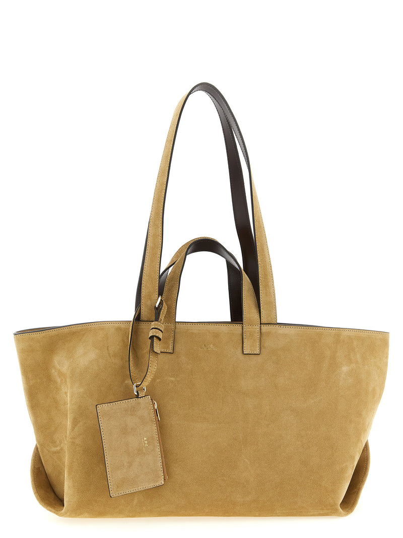 A.P.C. Le Drummer Brown Cowhide Tote Bag