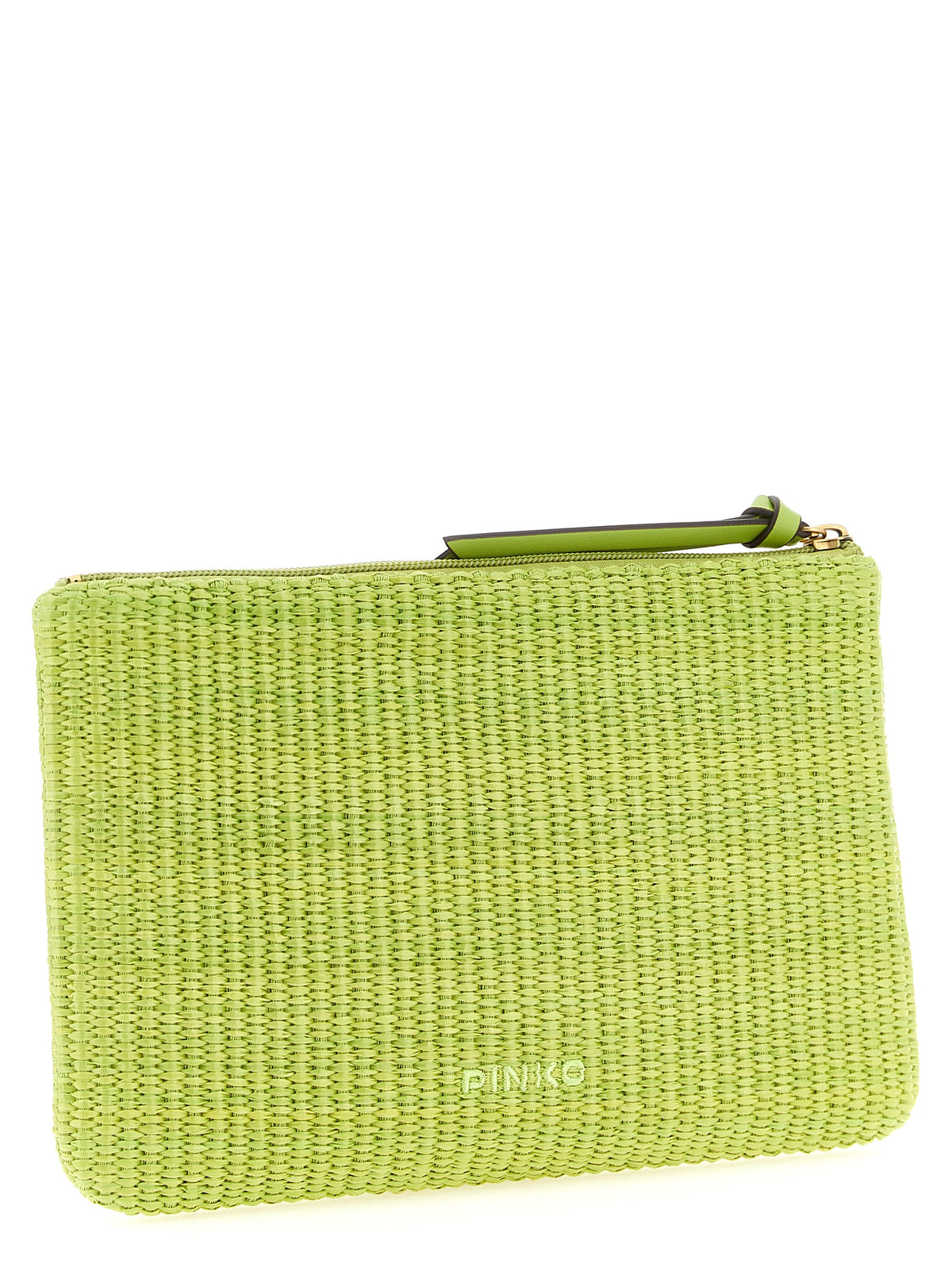 PINKO Bicolor Polypropylene Clutch Bag - Green