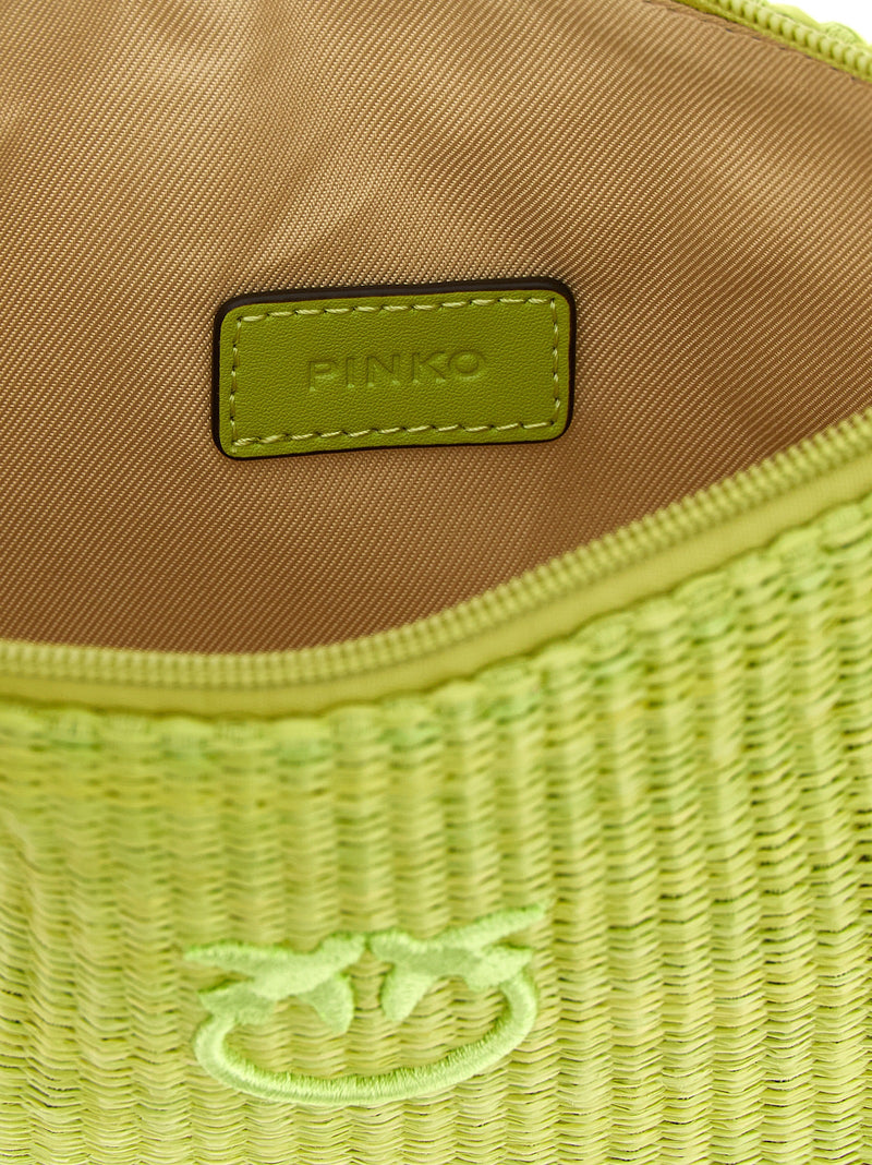 PINKO Bicolor Polypropylene Clutch Bag - Green