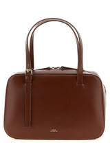 A.P.C. Virginie Box Brown Cowhide Handbag
