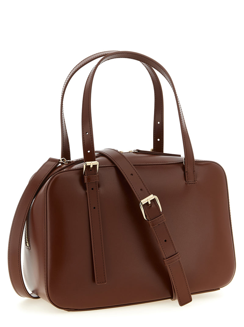 A.P.C. Virginie Box Brown Cowhide Handbag