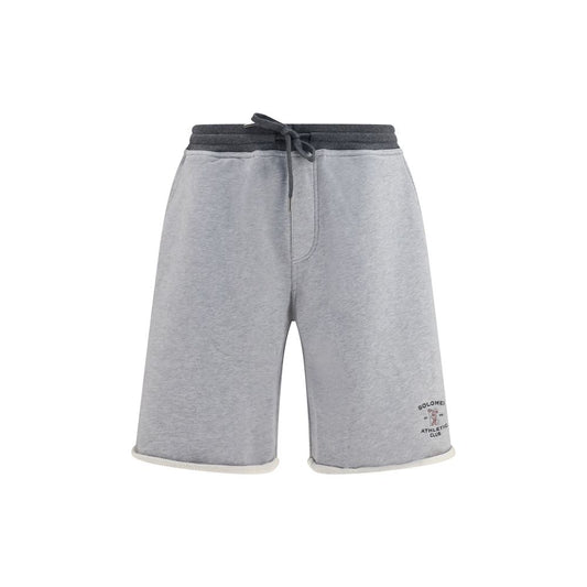 Brunello Cucinelli Gray Cotton Bermuda Shorts for Men