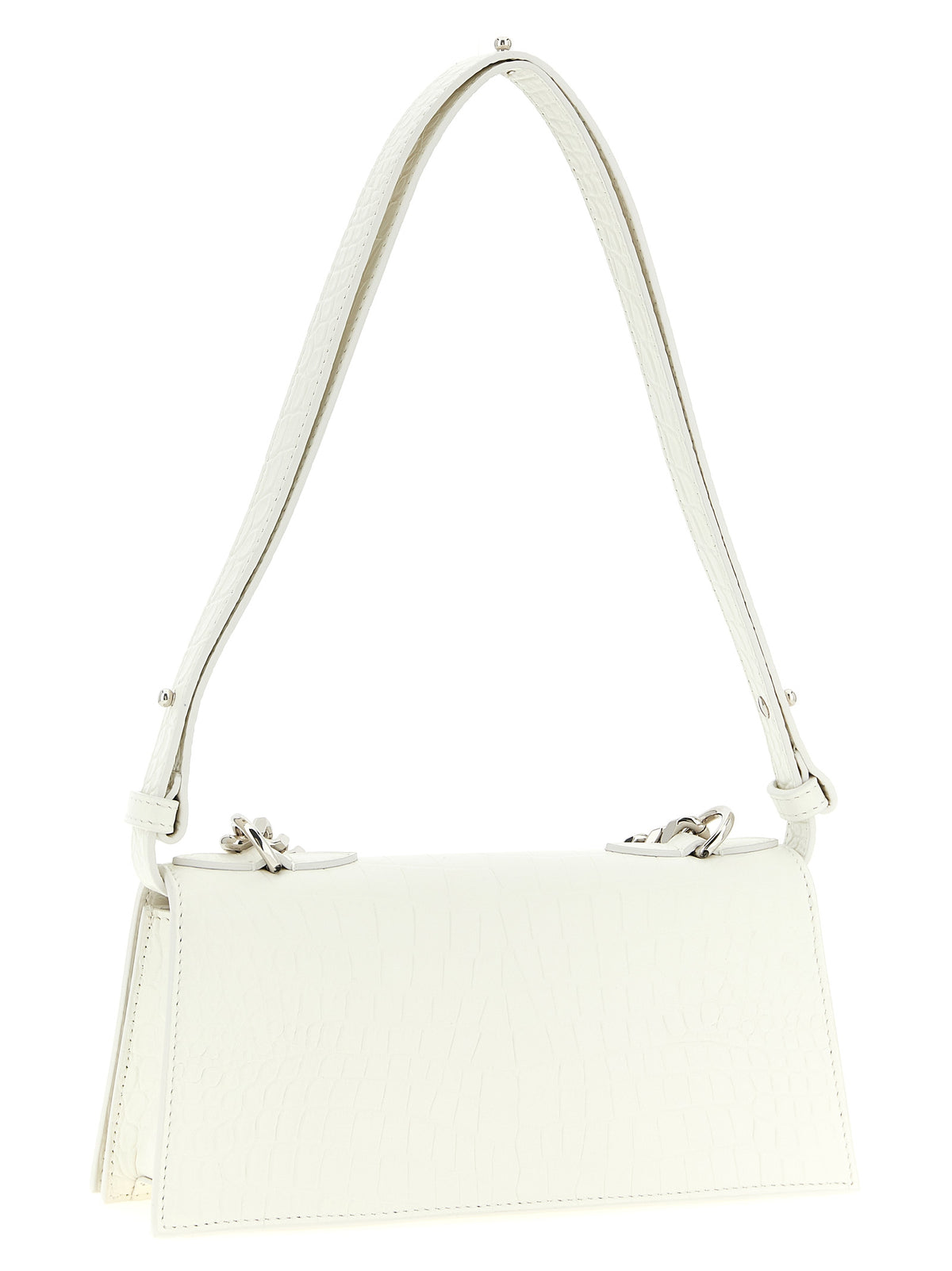Alexander McQueen White Calfskin Shoulder Bag - Jewelled Mini