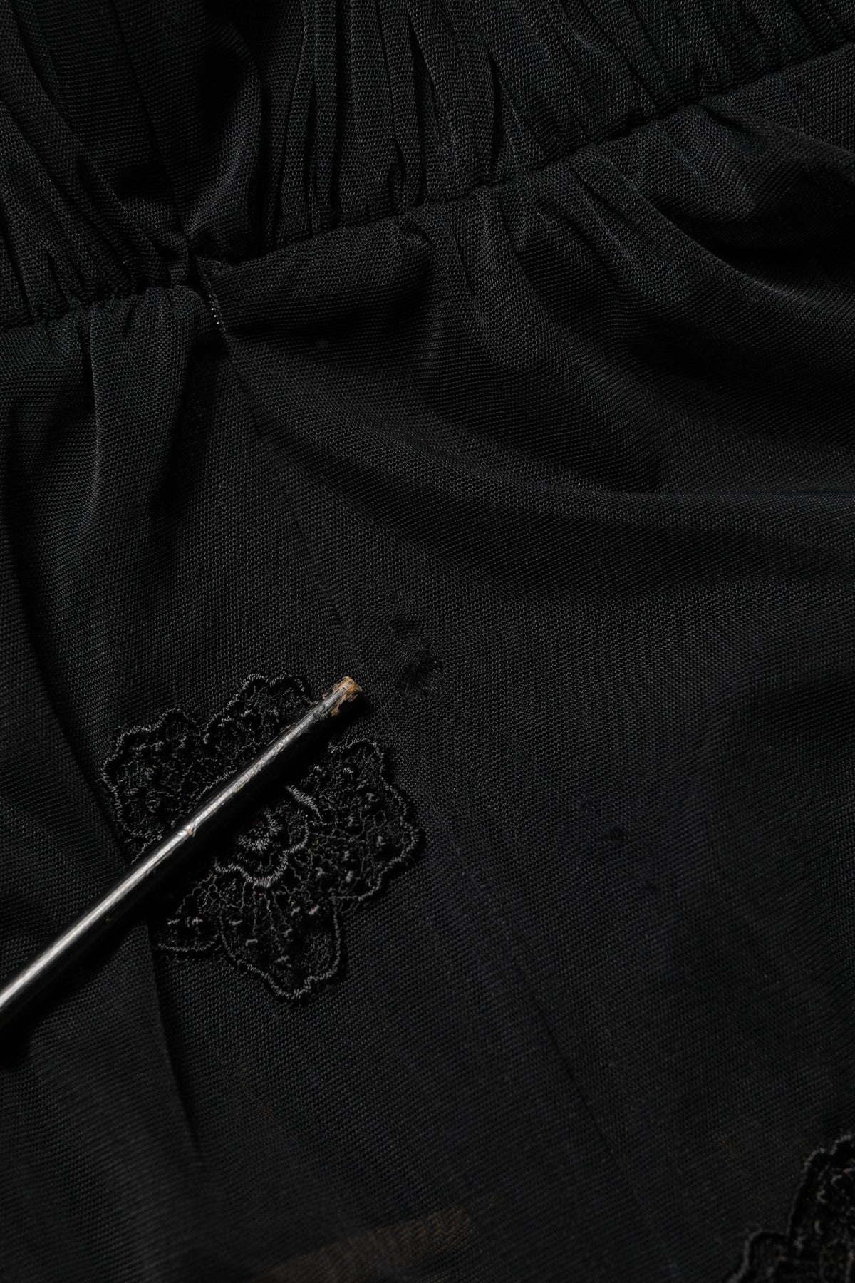 Dolce & Gabbana Black Sheer Mesh Crewneck Blouse Top