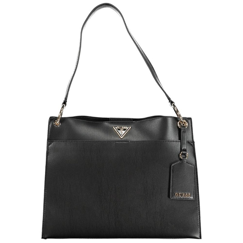 Guess Jeans Black Polyurethane Handbag - Chic and Functional