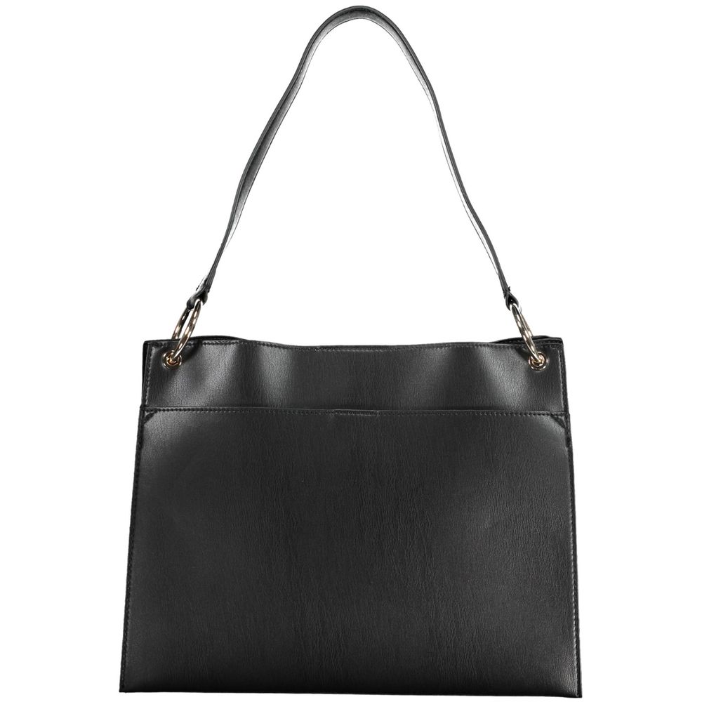 Guess Jeans Black Polyurethane Handbag - Chic and Functional