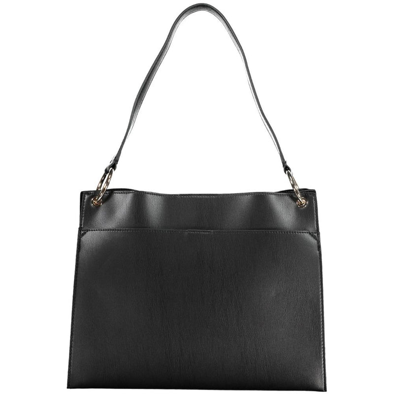 Guess Jeans Black Polyurethane Handbag - Chic and Functional