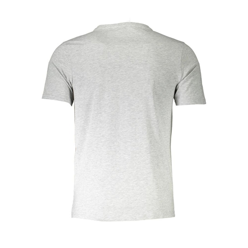 Aeronautica Militare Gray Cotton Men's V-Neck T-Shirt