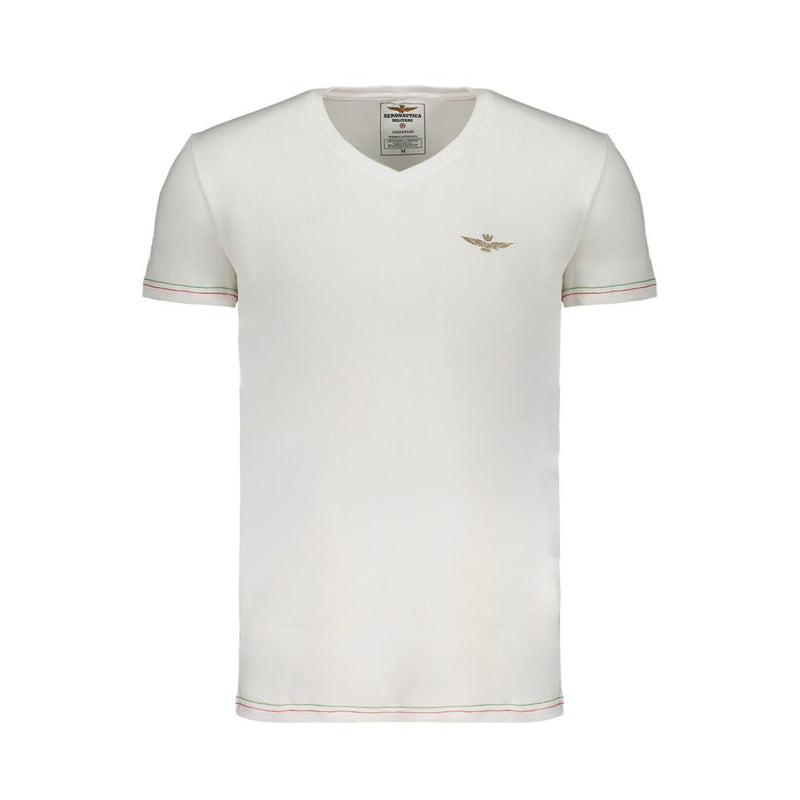 T-shirt en coton blanc pour homme Aeronautica Militare